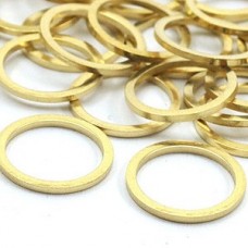 12x1mm (10mmID) Raw Brass Circle Connector Links