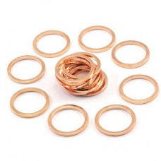 12x1mm Rose Gold Plated Round Link Rings