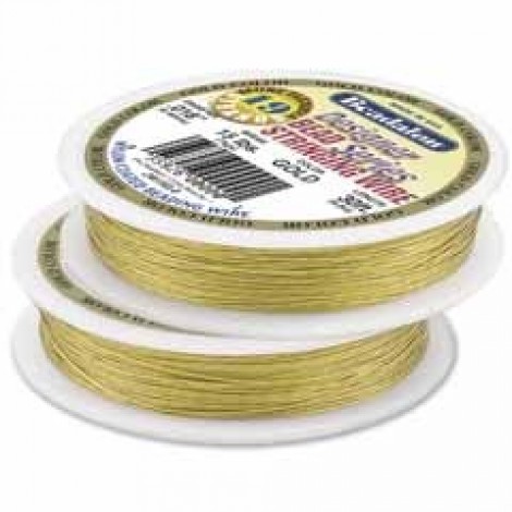 .015" 19st Beadalon Beading Wire - Gold Color - 30ft