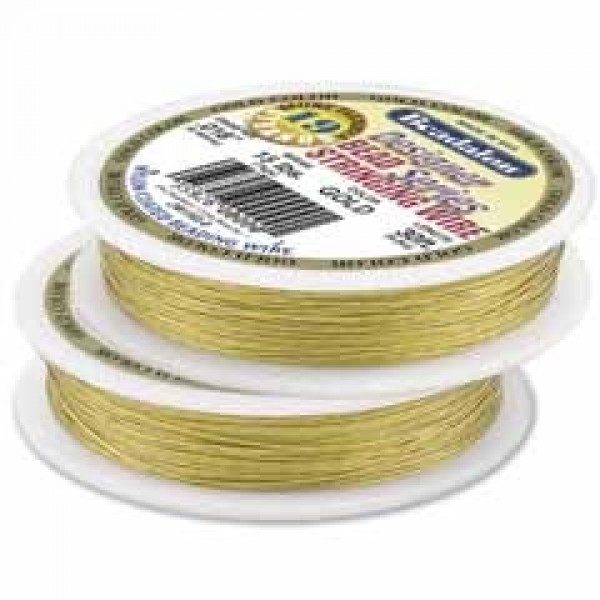 Beadalon Bead Wire 19 Strand .015 Gold Color 15
