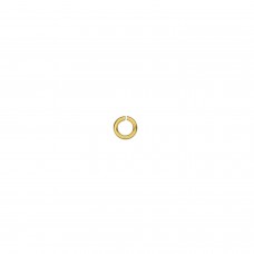 4mm (2.4mm ID) 20ga Tempered Hard Aluminium Round Jumprings - Gold - Pack of 100