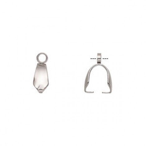9x5mm Stainless Steel Ice-Pick Bail with 8mm Grip Length - Pack of 2