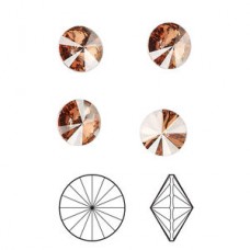 8mm 1122 Crystal Passions® Rivoli Crystals - Light Rose Gold Shadow - Pack of 2