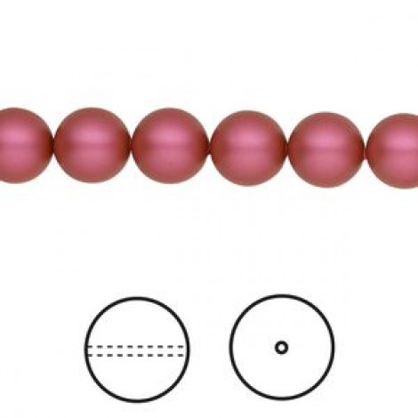 8mm Crystal Passions® Crystal Pearls - Mulberry Pink - Pack of 10
