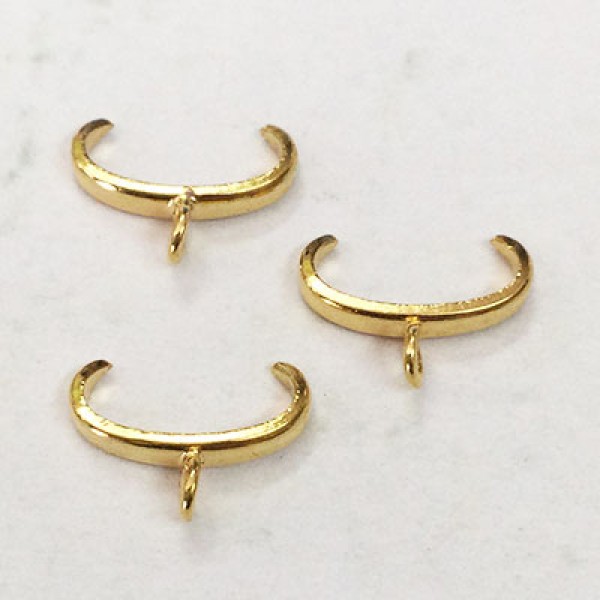 10mm Beadalon Gold Plated Pinch Bails BASE METALBAILS Over the Rainbow