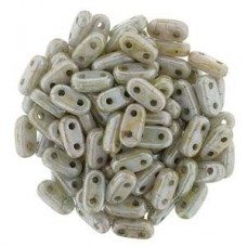 2x6mm CzechMates Bar Beads - Op Ultra Luster Green - 10gm