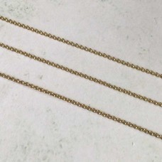 1.8mm Anti-Tarnish Electroplated Rolo Chain - Gold Plated - Per 30cm (1ft)