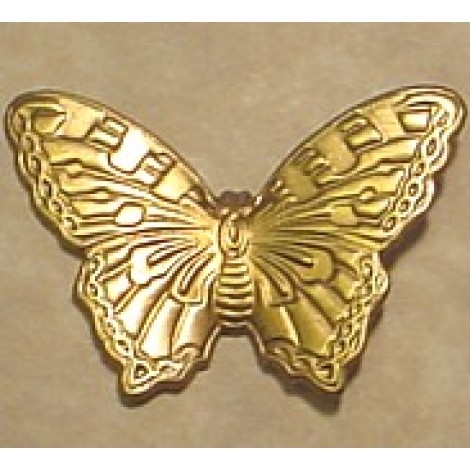Large Butterfly Brass Charm