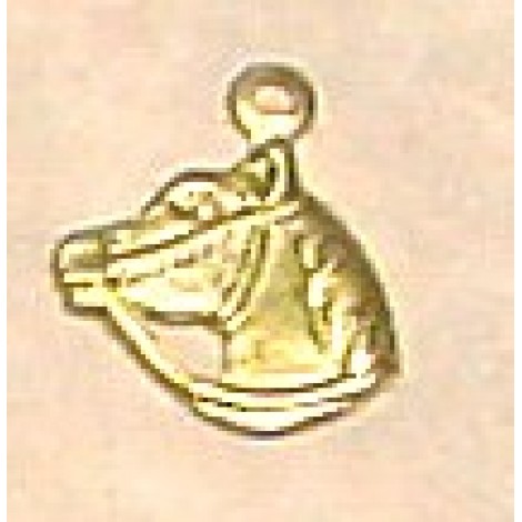 Horse Head Brass Charm