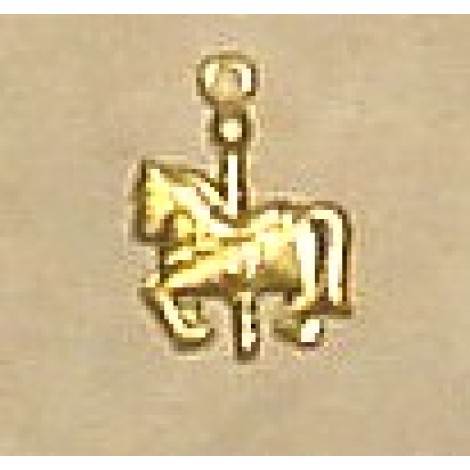 Carousel Horse Brass Charm (right)