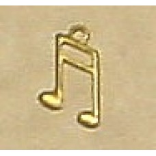 8mm Music Notes Brass Charm