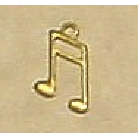 8mm Music Notes Brass Charm