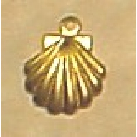 7mm Scallop Shell Brass Charm