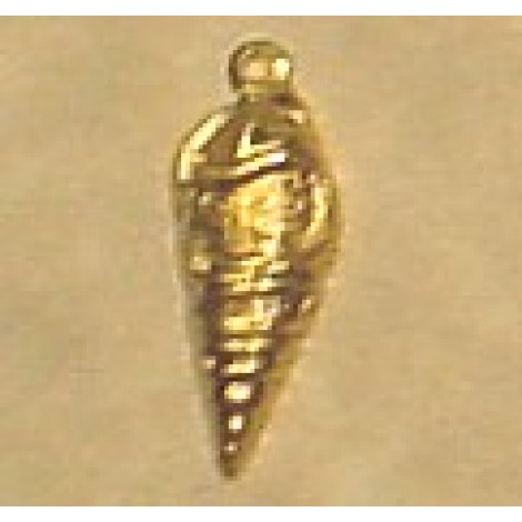 15mm Cone Shell Brass Charm