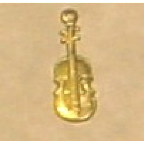 10mm Violin Brass Charm