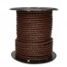 4mm Beadsmith Leather Elements Dark Brown Braided Bolo Leather Cord