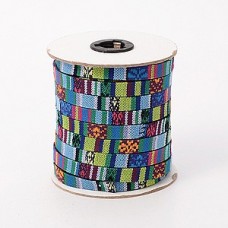 10x2mm Woven Cloth Flat Cotton Cord - Cornflower - Per Metre