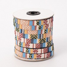 10x2mm Woven Cloth Flat Cotton Cord - Papaya Whip  - Per metre
