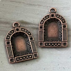 30x22mm Antique Copper Lead-free Pewter JBB Niche Bezel Frame - Each