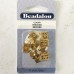10x7mm Beadalon 2-Loop Filigree Push Pull Clasp - Gold Plated - Pack of 5