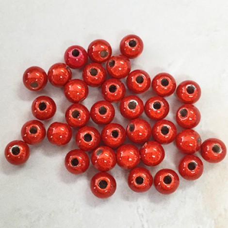 4mm Orange Miracle Beads