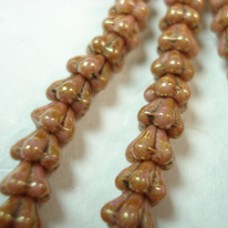4x6mm Baby Bellflowers - Opaque Luster Rose Gold