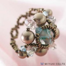 Miyuki Bead Jewellery Kit - Smoky Sapphire Ring