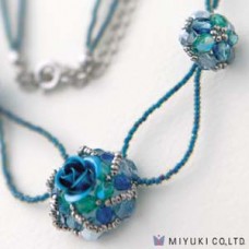 Miyuki Jewellery Kit - Azure Rose Necklace
