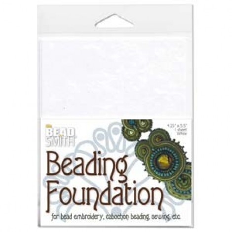 Beadsmith Beading Foundation - White - 4.2 x 5.5in - Pack of 4