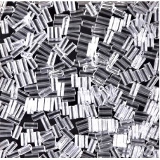 Miyuki #1 (3mm) Bugle Beads - Crystal - 8.5gm