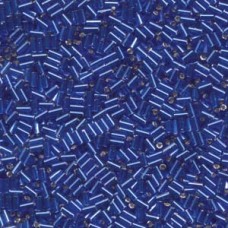 Miyuki #1 (3mm) Bugle Beads - Silver Lined Dark Sapphire - 12.5gm