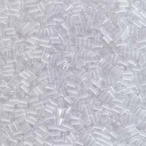 Miyuki #1 (3mm) Bugle Beads - Crystal - 12.5gm