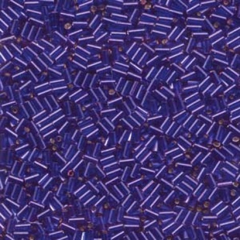 Miyuki #1 (3mm) Bugle Beads - Silver Lined Violet