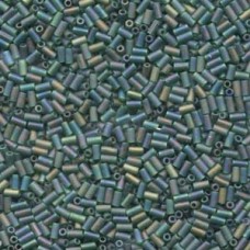Miyuki #1 (3mm) Bugle Beads - Matte Emerald AB - 12.5gm