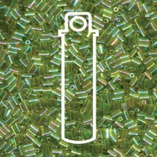 Miyuki #1 (3mm) Bugle Beads - Chartreuse AB - 19.5gm