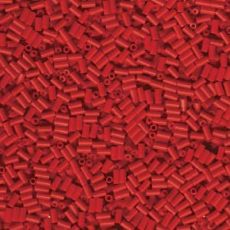 Miyuki #1 (3mm) Bugle Beads - Opaque Red - 19.5gm