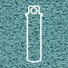 Miyuki #1 (3mm) Bugle Beads - Opaque Turquoise Green - 19.5gm