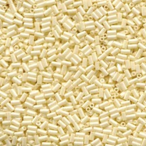 Miyuki #1 (3mm) Bugle Beads - Ceylon Light Yellow - 12.5gm Miyuki #1 (3mm) Bugle Beads - Ceylon Light Yellow - 12.5gm