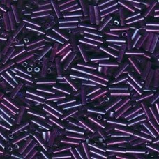 6mm (#2) Miyuki Bugle Beads - Op Eggplant Luster