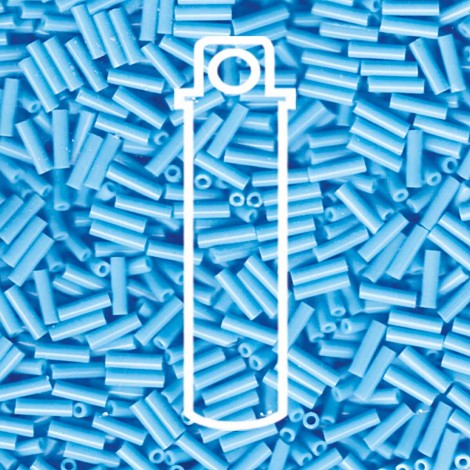 6mm (#2) Miyuki Bugle Beads - Opaque Turquoise Blue  - 17gm
