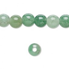 8mm Round Natural Green Aventurine Beads - 2mm hole