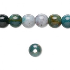 8mm Natural Round Fancy Jasper Beads - 2mm hole