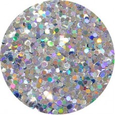 Art Institute Polyester Glitter - Tiara (Holographic Silver Hex)