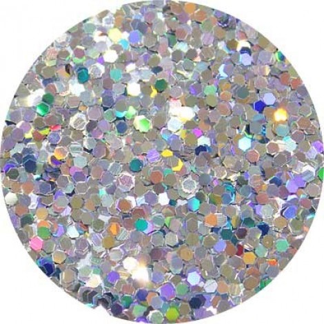 Art Institute Polyester Glitter - Tiara (Holographic Silver Hex)