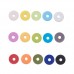 8mm x 15 Colour DIY Polymer Clay Flat Disc Handmade Bead Kit - Mixed Colours - app 1995 beads