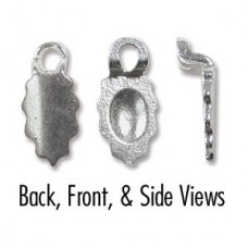13x6mm Aanraku Sterling Silver Pl Earring Bails - Per Pair
