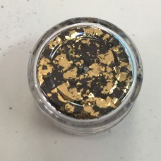 Fine Black + Gold Metallic Foil Flakes