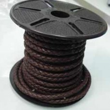 5mm Beadsmith Dark Brown Bolo Braided Leather Cord