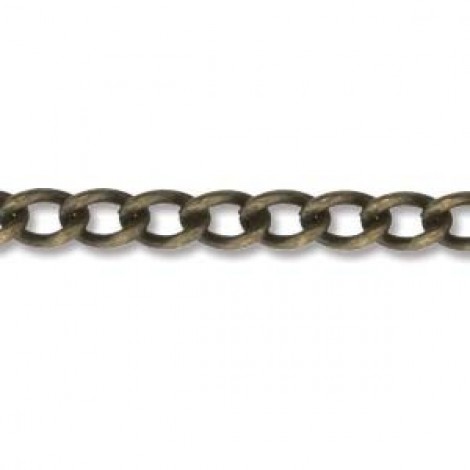 Beadsmith 5.1x3mm Ant Brass Oxide Curb Chain