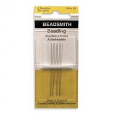 Beadsmith Size 10 Beading Needles - Pack of 4